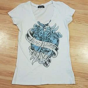 Metal Mulisha Graphic Tee Shirt Sort Sleeves